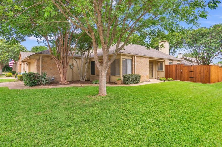 Tired of mowing your yard and spending weekends on upkeep? Let the reasonable HOA dues handle it for you in this inviting 2-bedroom, 2-bath home offering approximately 1,280 square feet of easy living! Situated on a larger corner lot and perched slightly higher within the community, this home enjoys a spacious feel and great curb appeal.

Inside, you’ll find thoughtful updates including beautiful backyard doors that bring in natural light, updated countertops, and a refreshed primary shower complete with a built-in bench for comfort and convenience.

The friendly community atmosphere makes it easy to feel right at home. Enjoy the gorgeous pool, play tennis, or finally give pickleball a try in a neighborhood where neighbors quickly become friends. Even better, the HOA maintains both the front and back yards, giving you more time to relax and enjoy life instead of working in the heat with a mower roaring like an angry lawn dragon.