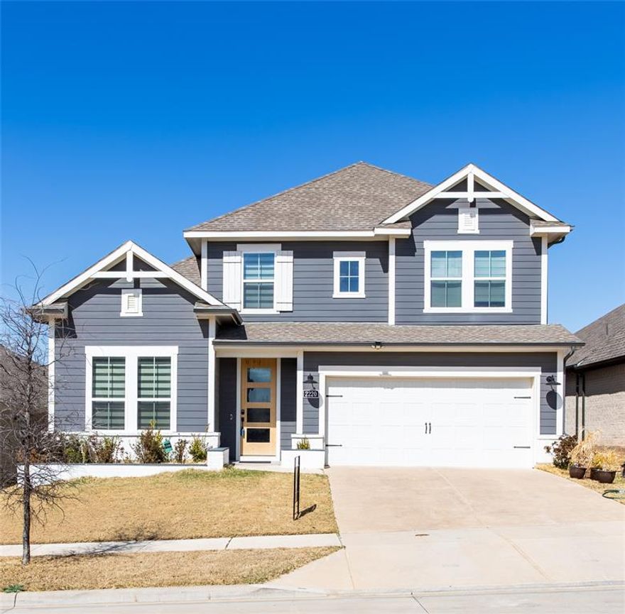 Located in the award-winning master-planned community of Pecan Square in Northlake, Texas, this beautifully designed two-story home offers thoughtfully crafted living space with 4 bedrooms and 3.5 baths. Soaring ceilings and abundant natural light create an inviting atmosphere, while the open-concept layout seamlessly connects the spacious family room to a well-appointed kitchen featuring a gas cooktop, generous prep space, and an oversized island perfect for gatherings and everyday living. A private study provides an ideal work-from-home retreat, and the flexible upstairs layout offers spacious secondary bedrooms with room to grow.

The primary suite delivers comfort and privacy with a well-designed bath and ample closet space. Step outside to a covered patio overlooking the landscaped backyard, ideal for relaxing evenings or weekend entertaining. Energy-efficient features, modern finishes, and a two-car attached garage add to the home’s functionality and appeal. Residents enjoy access to exceptional community amenities and are served by the highly regarded Northwest Independent School District, including Thompson Elementary School, Pike Middle School, and Northwest High School. This is an outstanding opportunity to own a move-in ready home in one of Northlake’s most sought-after neighborhoods.