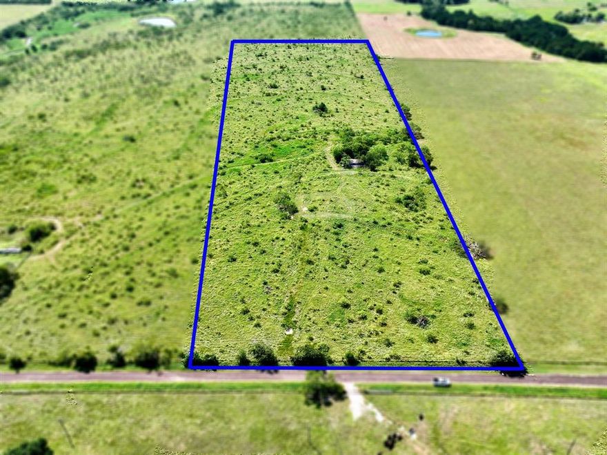 This is approx. 20 acres that will be surveyed off the larger 92 acre tract of land.  The tract will be fenced on 2 sides.  The frontage on LCR 156 will be approximately 530 feet.  There is a sign and markers where the tract will start.  The property will have to be surveyed for a new buyer.  The land is pasture land with mesquite and scattered trees.  There is a small wood and tin barn for cattle and a catch pen on the property.  Nice, safe area. 
Post Oak Water has a flush valve that ends at the property, but there is no meter currently on the property.  Buyer or Buyers agent would have to contact Post OAK TO FILL OUT THE APPLICATION, PAY THE APPLICATION FEE TO MAKE SURE A METER IS AVAILABLE AT BUYERS EXPENSE.  There is a good spot for a stock tank to be built.  There are good established native grasses for grazing .