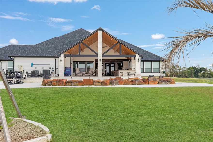 Luxury Country Living nestled on 40 lush acres, located between Bryan-College Station & Houston, TX. Discover refined living with exquisite features and meticulous attention to detail. Experience an expansive Entertainment space and create cherished memories in this extraordinary home boasting 4 Bedrooms, 3 Full; 2 Half Baths, 4 car Garage - Open Floor Plan includes Great room with Fire Place; Formal Dining; Spacious Chefs Kitchen with Island seating; Oversized Walk-In Pantry; Separate Utility Room; Study-Office; Media-Theater Room; Game Room or additional Family room & Wet Bar.  Enjoy the Spectacular Outdoor Entertaining area with Fireplace, Outdoor Kitchen, Bar, half bath, & Vaulted Ceilings overlooking the beautiful Beach Entry Swimming Pool, Firepit Area and breath taking sunsets.  An Additional 3,200 sf. Concrete pad available for parking, future Barn or Workshop Build. *Seller is willing to Sub-divide property into smaller parcel -Please Ask About Parcel Size and Pricing Options.