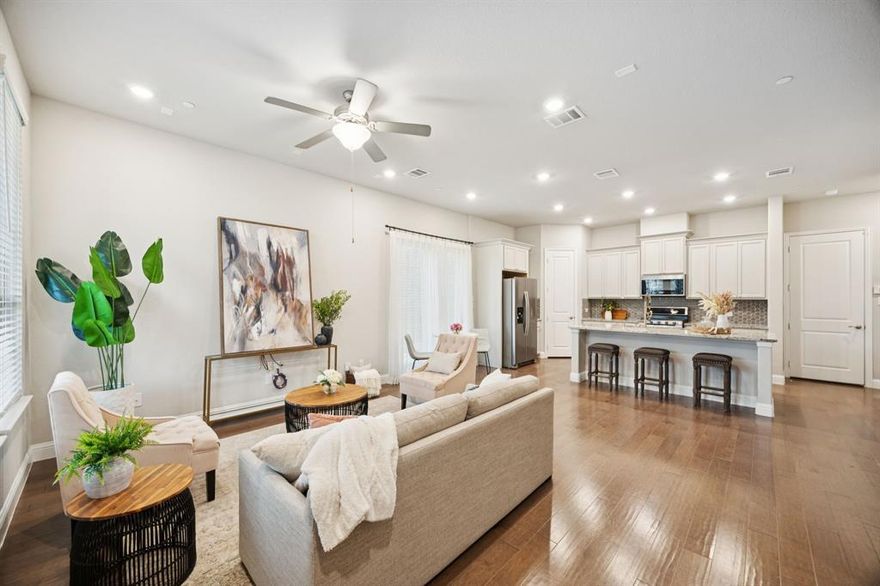 Welcome Home! A rare opportunity in Connemara Crossing where refined, low-maintenance living meets one of Allen’s most desirable areas, nearby Watters Crossing. Homes in this subdivision are seldom available, making this an exceptional find.

Built in 2019, this thoughtfully designed zero-lot home is ideal for those seeking comfort without compromise. The first floor is dedicated to effortless living and entertaining, featuring granite countertops, a deep sink, and Whirlpool appliances including a gas double-oven range—perfect for hosting or enjoying quiet evenings at home. Ample storage throughout, the home ensures everything has its place, supporting a clutter-free, simplified lifestyle.

Upstairs, the home offers privacy with all bedrooms located away from the main living space, plus a bonus second living area ideal for a home office, play area, or home gym. The primary suite is both elegant and functional, with French doors leading to the ensuite bath, a spacious walk-in shower, and a generously sized closet.

This home has been meticulously maintained, with regular servicing of both the HVAC system and tankless water heater—offering true turnkey peace of mind for buyers who value efficiency and reliability.

Step outside to an expansive green space directly out the front door—a bonus for pet owners and anyone who enjoys open views without the upkeep. Nearby Watters Crossing Park and Nature Preserve provide trails and outdoor recreation, while quick access to Highway 75 and 121 makes commuting effortless. The Allen Rec Center is just three miles away, adding another layer of lifestyle convenience.

Zoned to exemplary schools, including Norton Elem, and set within an established community, this home offers the perfect blend of sophistication, simplicity, and location. An ideal lock-and-leave opportunity for those ready to elevate their everyday living.

New carpet allowance as well as refrigerator, washer and dryer included with strong offer.