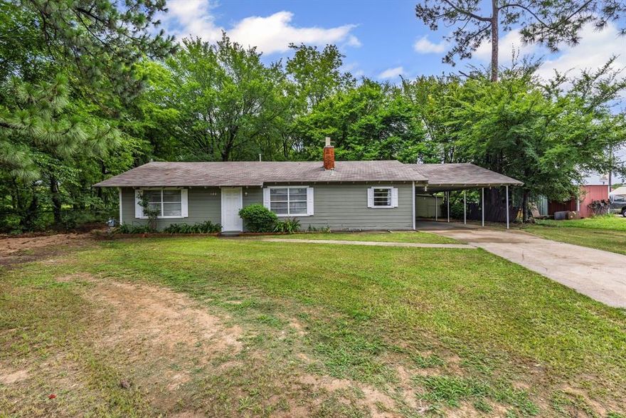 Well positioned Property with Strong Upside, nearly 1 Acre in the Heart of Emory, Owner Financing Available. Centrally located 2bedroom, 1bath, sits on 0.999-acre lot. City water and sewer, the property offers comfortable living space and potential for future development. Spacious kitchen and dining area, wood burning fireplace, oversized utility room with a sink, storage and space for a deep freezer. fenced backyard offers plenty of space for pets, gardening, large detached shop with wood burning stove, versatile workspace or storage. Carport for covered parking. Amazing Lot within city limits with a county feel, huge towering pine trees that you need to see in person, they are gigantic.  Don’t forget you are just 10 minutes to Lake Fork, 15 minutes to Lake Tawakoni, 25 minutes to Greenville, 20 minutes to Sulphur Springs. Plenty of room for boat and RV storage. Whether you’re looking for a primary residence or a smart investment, this property delivers location, flexibility, and long-term potential.