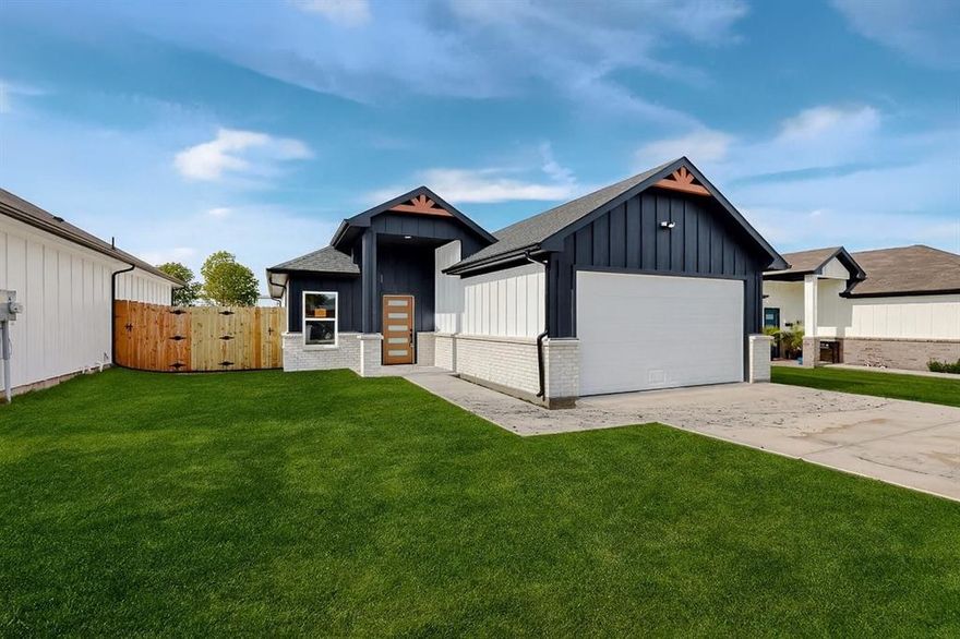 Welcome to this stunning 3 bedroom, 2 bath new build offering an inviting open floor plan designed for today’s lifestyle. The heart of the home features a spacious kitchen with a large island, perfect for entertaining or family gatherings. Crisp all-white cabinetry provides a clean, timeless look while complementing the open and airy design. Natural light fills the living and dining areas, creating a warm and welcoming atmosphere. With its thoughtful layout, modern finishes, and move-in ready appeal this home is the perfect blend of sophistication.