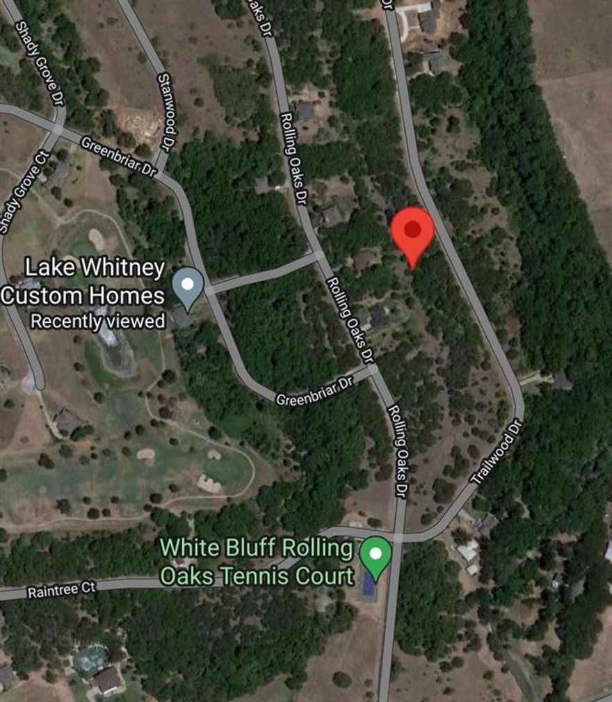 Vacant interior lot in the prestigious White Bluff Resort gated community! The residents have access to two breathtaking 18 hold golf courses, Restaurants-Bar, 4 swimming pools, playgrounds, 3 lighted tennis courts, lake Whitney, boat ramp, RV camping, and much more. This is  country living in a gated community at its best with an amazing wild life scenery. 
The seller has three lots for sale in the White Bluff Subdivision. The 0.35 acre lots will sell each for $18,000, or both for $30,000. The other 0.35 acre lot has the MLS #21044524 at 12119 Westmeadow Dr. The third lot with MLS #21044529 is at 23039 Prairie Dr.
Come and build your dream home and live the life you have always wanted!