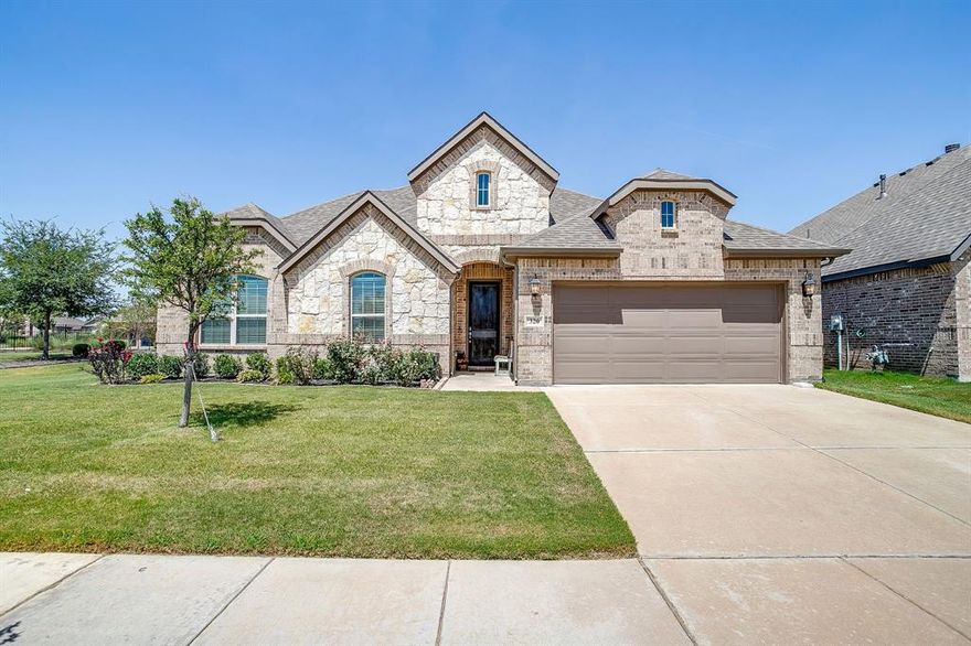 Nestled in The Parks of Panchasarp Farms in Burleson, TX within Joshua ISD, this stunning John Houston home offers just over 2,300 square feet of thoughtfully designed living space. With 3 spacious bedrooms plus a dedicated office that could easily serve as a fourth bedroom, this home offers both flexibility and comfort for modern living. Open-concept floor plan perfect for entertaining, with abundant natural light and seamless flow throughout the living, dining, and kitchen areas. The kitchen boasts ample cabinetry, generous counter space, and a layout ideal for both everyday living and hosting guests. Prepare to be impressed by the abundant storage and the home’s exceptionally well-designed layout. The primary suite features dual walk-in closets, a luxurious garden tub perfect for relaxing, a separate walk-in shower, and his-and-hers vanities, offering both style and functionality. Sip your morning coffee on your large covered back patio. Enjoy community amenities such as a sparkling pool, scenic walking trails, and beautifully maintained green spaces. You’re also just minutes from popular shopping, dining, and entertainment options. Don’t miss your chance to own a beautiful home in this vibrant and growing community!