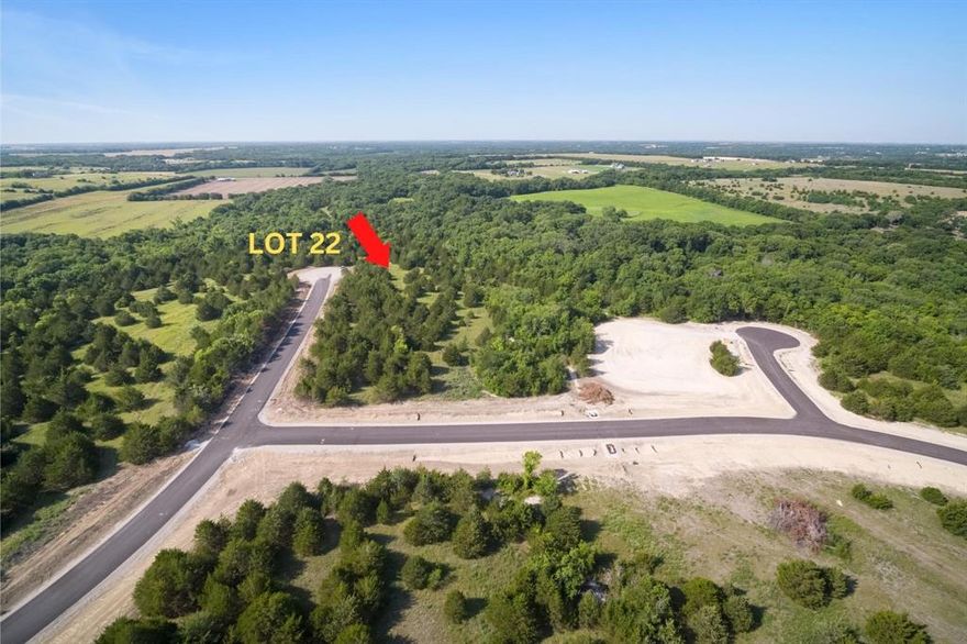 Rare opportunity to own one of the LAST available lots in the prestigious Cliffs at Cedar Ridge! Located in one of Van Alstyne's most unique and picturesque areas, this property sits among beautiful custom homes on expansive estate-sized lots. This is an excellent opportunity to build your custom home in a neighborhood that offers a rare sense of space, privacy and architectural character which sets it apart from most neighborhoods. Each home is uniquely designed, creating an upscale community with a private, scenic setting.  This heavily treed lot features mature trees, beautiful natural topography and is tucked away at the end of a quiet cul-de-sac for exceptional privacy. Located outside of the city limits, no city tax and highly rated Van Alstyne ISD. Opportunities like this rarely become available!
