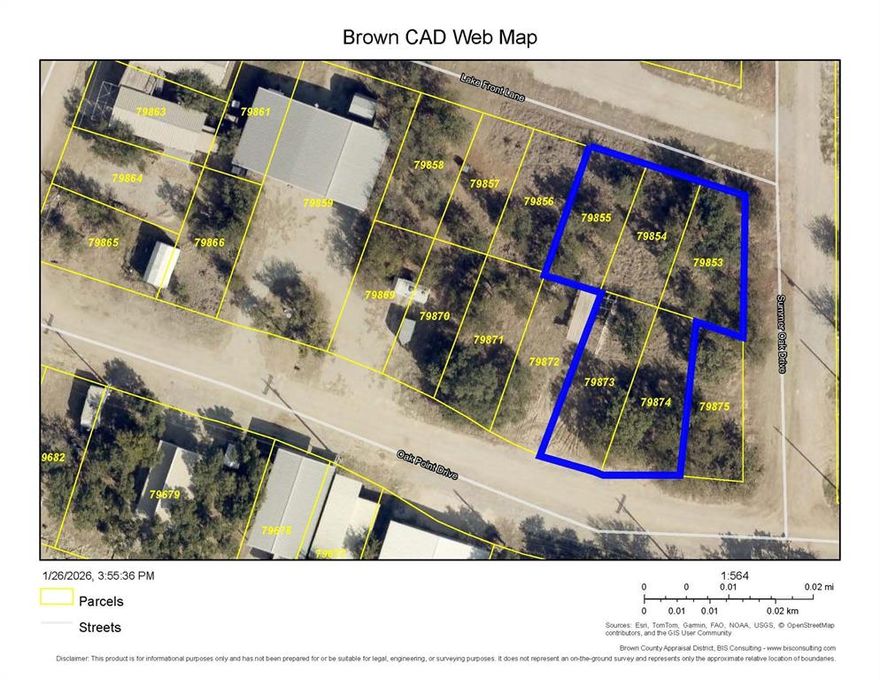 Located in the gated Oak Point Community at Lake Brownwood, this water-view property consists of 5 RV lots with beautiful Oak trees PLUS a great view of the water making it perfect for those evening sunsets! Two of the lots front Oak Point Dr, the other three lots front Lake Front Ln.  Together they total just over one-fourth of an acre. Just bring your RV & start enjoying lake life! Oak Point owners have full use of the facilities which include a swimming area & playground, boat ramp-dock, dumpsters, & an RV dump station, all maintained by the POA. This property is located close to the boat ramp for convenient access. Electricity via Comanche County Electric Coop. Water via Zephyr Water Supply Corp.  Buyer and Buyer’s Rep are responsible for verifying availability of meters and cost to install. Deed restrictions are in place, and each owner will be a member of the Oak Point POA. For the most current copies of the CC&Rs please contact the POA management company. Listing includes lots 1422, 1423, 1424, 1442, and 1443.