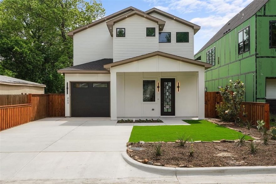 WOW! HOME SWEET HOME Priced to Sell! Come fall in love with this one of a kind stunning new construction modern home offering style, space and a prime location just 5 minutes from Dallas and the vibrant Bishop Arts District. This turn-key ready 2-story residence features 5 spacious bedrooms, bonus room is perfect for game or media room and 3.5 beautifully appointed bathrooms, designed with both comfort and functionality in mind. Step inside to an open-concept layout filled with natural light, showcasing beautiful cabinetry, sleek modern finishes, and a thoughtfully designed flow perfect for everyday living and entertaining. The gourmet kitchen is equipped with stainless steel appliances (Refrigerator, gas cooktop, microwave, oven & dishwasher) making meal prep both stylish and efficient. The exterior offers a low-maintenance lifestyle with artificial turf, professional landscaping and a privacy wood fence—ideal for relaxing or hosting gatherings year-round. Conveniently located near shopping, dining, and entertainment with easy access to major highways, this home delivers modern living in one of Dallas’ most desirable areas. A must-see property ready for immediate move-in & priced to sell! Hurry Send your offer Today! Seller can help with up to $5,000 towards closing costs.