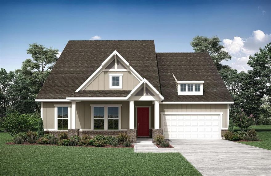 Spacious 4 bedroom, 1 story home with beautiful vaulted ceilings in the family room .  The dining room overlooking a large backyard on a greenbelt.  This open concept floorplan is amazing for entertaining.  Estimated completion winter 2023.