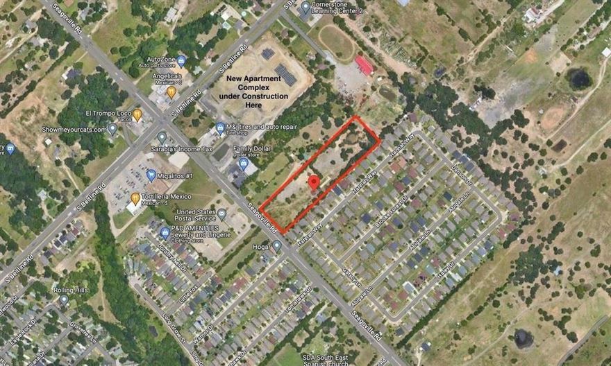 4.89 Acres at intersection of Seagoville Road and Beltline Road. The front 1.5 Acres are zoned commercial and the back 3.5 acres are zoned for residential. Lots of trees and big pond on the the property. This is a great building site!