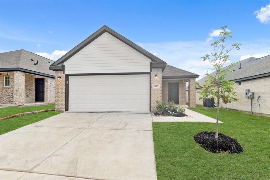 Love where you live in Christian Meadows in Ennis, TX! The Grove floor plan is a charming 1-story home with 4 bedrooms, 2 bathrooms, and a 2-car garage. This home has it all, including privacy blinds and vinyl plank flooring throughout the common areas! The gourmet kitchen is sure to please with 42-inch cabinets, granite countertops, and stainless-steel appliances! Retreat to the oversized Owner's Suite featuring double sinks with granite countertops, a sizable shower, and spacious walk-in closet! Enjoy the great outdoors on the covered patio! Don't miss your opportunity to call Christian Meadows home, schedule a visit today!