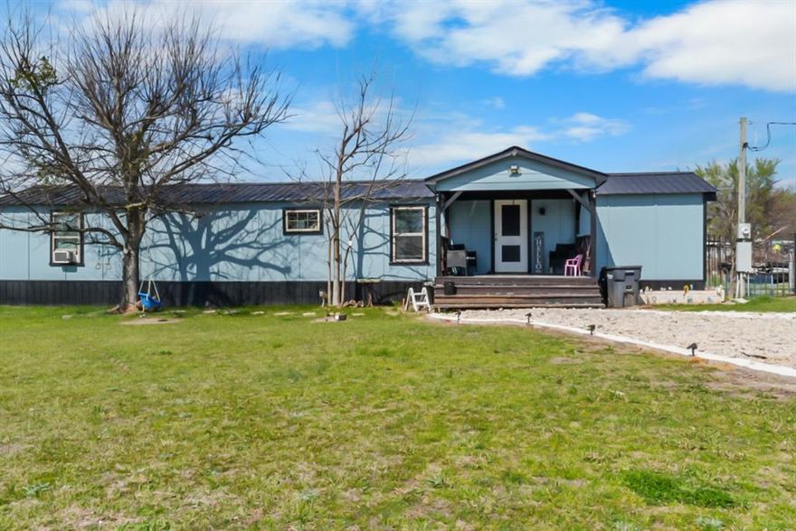 Well-kept 2-bedroom, 2-bath mobile home on a spacious and cleared 0.54-acre lot in Point, TX. This property has seen several valuable updates in 2024, including a new roof, new siding, new windows, and fresh paint inside and out, making it move-in ready with modernized appeal.

A standout feature is the unfinished rear guest house offering 1 bedroom and 1 bathroom, with much of the heavy lifting already completed. Exterior work is done, and the interior already includes electrical, plumbing, insulation, flooring, and completed tub tile in the bathroom. Only final cosmetic touches remain, presenting an excellent opportunity to customize and add value. Perfect rental income potential for an investor. 

Located close to City Hall, USPS, and local shopping, this property combines convenience, flexibility, and potential in one package. A great option for homeowners or investors seeking extra space and future upside.