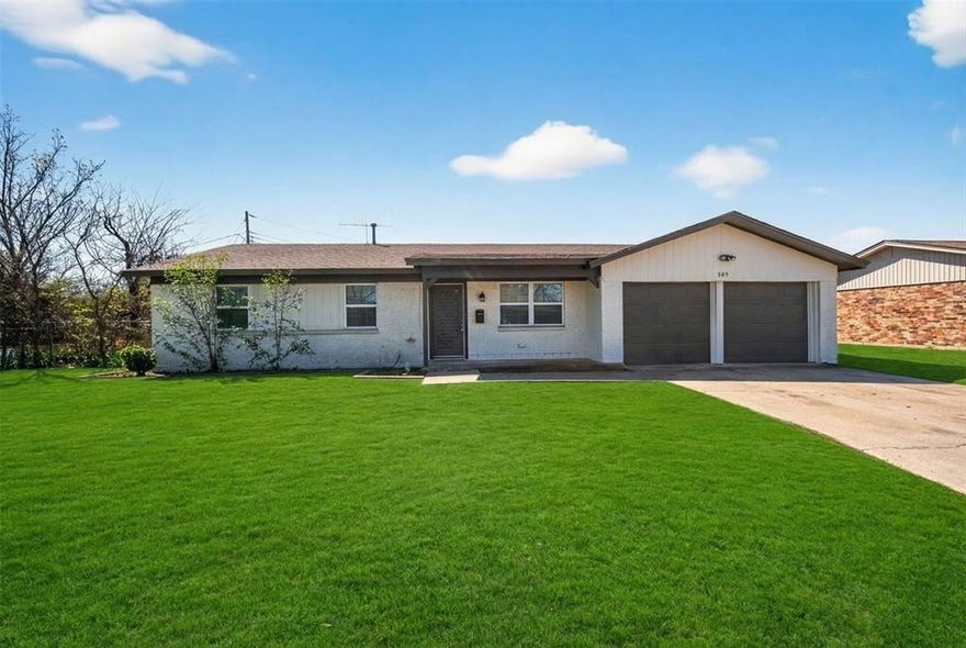 Located in the growing community of Everman, this well-maintained & renovated property offers the prefect blend of comfort, style and convenience. With approximately 1253 Sqft of living space, this property features 3 bedrooms and 2 bathrooms, thoughtfully designed for everyday living. 

Step inside to enjoy a carpet-free interior, offering both a clean aesthetic and easy maintenance. The inviting kitchen is a standout, featuring granite countertops and plenty of space for cooking and gathering. 

Outside you will find a spacious fenced yard, ideal for relaxing, entertaining or creating your own outdoor retreat - plus an additional storage structure for added functionality. 

Key Updates:
- Roof replaced approximately 2 years ago
- Renovated interior with modern touches
- Durable, low maintenance flooring throughout

Schedule your private tour today and see all this home has to offer.