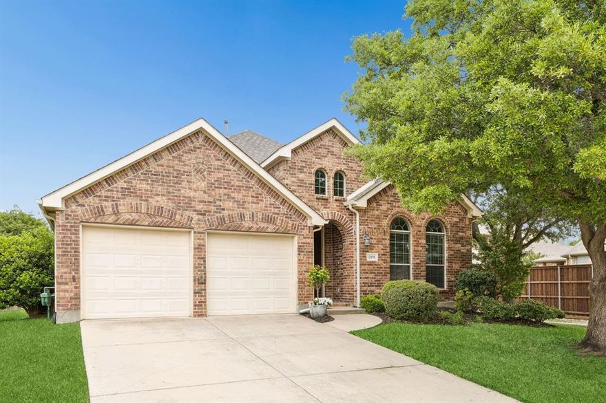**Charming Single-Story Gem**

Discover this delightful 3-bedroom, 2-bathroom home in a desirable Frisco location with a Little Elm address and zoned to highly sought-after Frisco ISD. Nestled in a serene community, this residence boasts a timeless appeal with its single-story layout and mature landscaping. The two-car garage provides ample space for parking and storage, making it a practical choice for those seeking comfort and convenience.

**A True Unicorn: Interior Highlights**

This Highland Home featuring 3 bedrooms, 2 baths, and a flexible open floor plan in this well-maintained home includes an oversized private office with built-ins, a formal dining room, and a spacious living area filled with natural light. The kitchen offers ample cabinetry, generous counter space, and a cozy breakfast nook. The primary suite features dual sinks and a relaxing garden tub. Two additional bedrooms provide versatility for guests or workspace. Enjoy a private backyard with mature trees and a patio ideal for outdoor living. Two-car garage. Conveniently located near parks, shopping, and dining.

**Charming One Story with Mature Trees: Exterior Features**

The exterior of the home adds to its allure, with a well-maintained yard and mature trees offering shade and privacy. The backyard serves as a peaceful haven for outdoor activities, gardening, or simply unwinding after a busy day. The patio is the perfect spot for enjoying morning coffee or evening gatherings with friends.

Situated in a desirable neighborhood, this home is close to local amenities, parks, and schools, enhancing its appeal. Embrace the opportunity to own this incredible home. Schedule your viewing today and imagine the possibilities of living in this exceptional property!