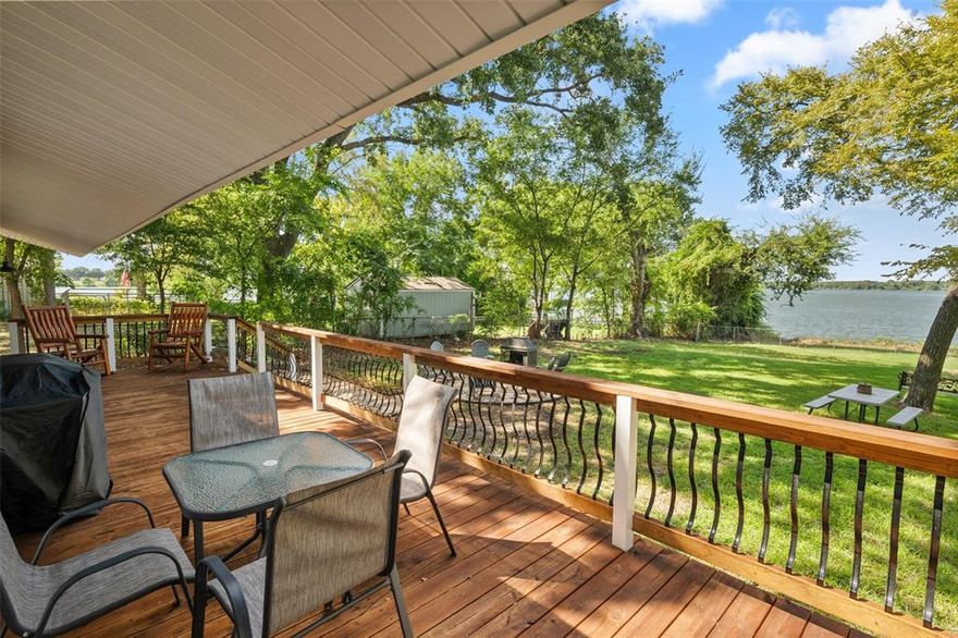Talk about wow! This home had a complete interior makeover. House sits at the outer edge of Duck Cove on Lake Tawakoni and you only see open water. Owner captured the cozy, cabin feel with tongue and groove ceilings, shiplap and beautiful, luxury vinyl plank throughout. Zero wasted space. Indoor living can flow outside onto the 10X36 Deck. Not to mention the fire pit area. Its features and location make it an ideal property for use as a private getaway or a vacation rental. Voluntary HOA gives access to boat ramp, and pier.  Easy to show. No sign in yard