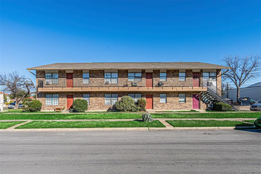 Town Central Apartments is a 24-unit multifamily property located in the downtown Garland area of the Dallas–Fort Worth metroplex. Constructed in 1983, the community offers a 1 and 2 bedroom unit mix. The value add opportunity for future owners exists through interior enhancements.

The property is situated one block east of Garland High School with convenient access to S. Garland Road, providing strong visibility and connectivity to major employment centers, retail, and public transit. Walking distance to downtown Garland amenities, dining, and entertainment. Freddy Mac assumable loan available for qualified buyers.

Recent ownership has completed multiple capital improvements such as a new roof, exterior carpentry and rehabbed a handful of units that prove the pro forma market rent. Current property management is able to maintain 90% occupancy to help buyer secure financing. The asset presents a stable asset with value add potential.

Town Central Apartments is well positioned within a supply-constrained submarket and benefits from established residential demand. Property tours are available by appointment. Buyer to independently verify all information, including unit count, square footage, condition, and zoning.