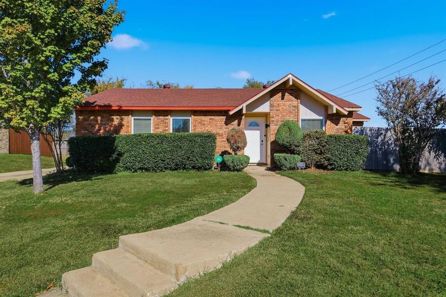 Ask us about programs that allow qualified buyers to purchase with little to no money down! Nestled on a quiet cul-de-sac and adjacent to a peaceful greenbelt, this beautifully updated 3 bedroom, 2 bath home offers comfort, privacy and modern upgrades throughout. With no close neighbors on any side, you'll enjoy a rare sense of space and serenity. This home features a flexible bonus room- perfect for a home office, playroom or dining space. The kitchen and living areas open to a large backyard, ideal for outdoor entertaining or simply relaxing in your own private retreat. Recent updates include new air conditioner (May 2025), new garage door and opener, extra attic insulation and new fencing. The primary suite offers thoughtful touches like a new vanity and mirror and a motorized shade for added comfort. A spacious two-car garage and an unbeatable location, minutes from Grandscape, shopping, dining, and entertainment, round out this gem. Conveniently located near 121, 423 and DNT. Other updates within the last 2 years: Luxury Vinyl Plank Wood Look Flooring and new Carpet. Negotiable: Fridge, Washer, Dryer.