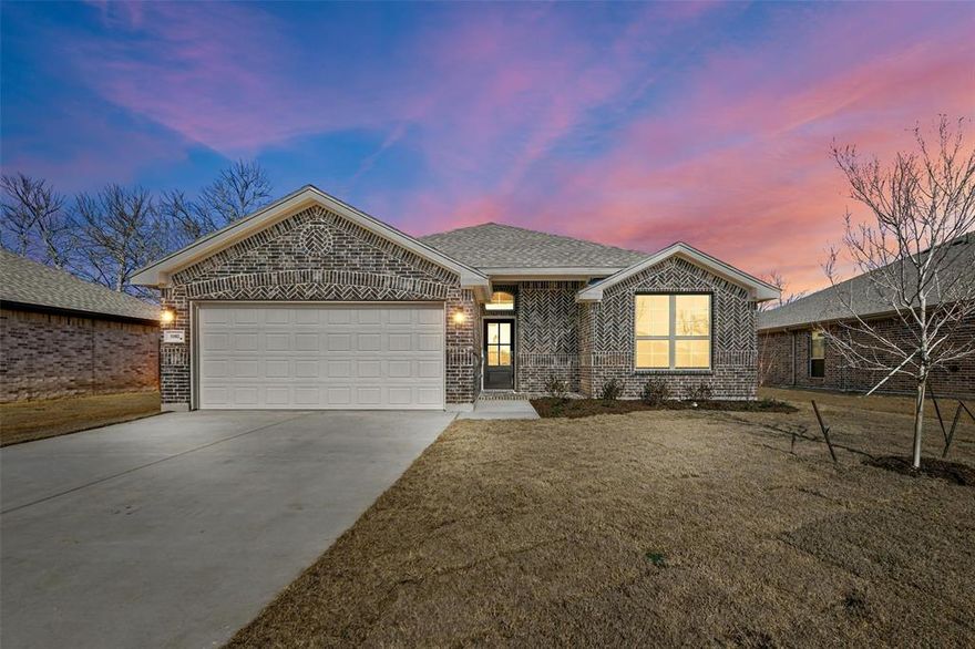 LEASE TO OWN OPTION IN TRAIL CREEK WITH CHELDAN HOMES!! Welcome Home to Cheldan Homes's new subdivision in Trail Creek in Cleburne, Texas! This beautiful home has 3 beds, 2 baths, and just over 1500 Sq ft. As you walk into this home, you will be welcomed with an open layout adjoining the kitchen and the living room, which is perfect for hosting guests or making your meals while watching the big game! The Kitchen island is upgraded with granite countertops that can be used for quick meals or serving your guests! Upgrades throughout the entire home with a layout that makes sense! Full Sod and irrigation in this home and all in the community. Close to all schools, shops, and restaurants and mins away from downtown Cleburne AND Chisolm Trail to get to Fort Worth or all major highways in the metroplex. Build Jobs is also available in the community!
