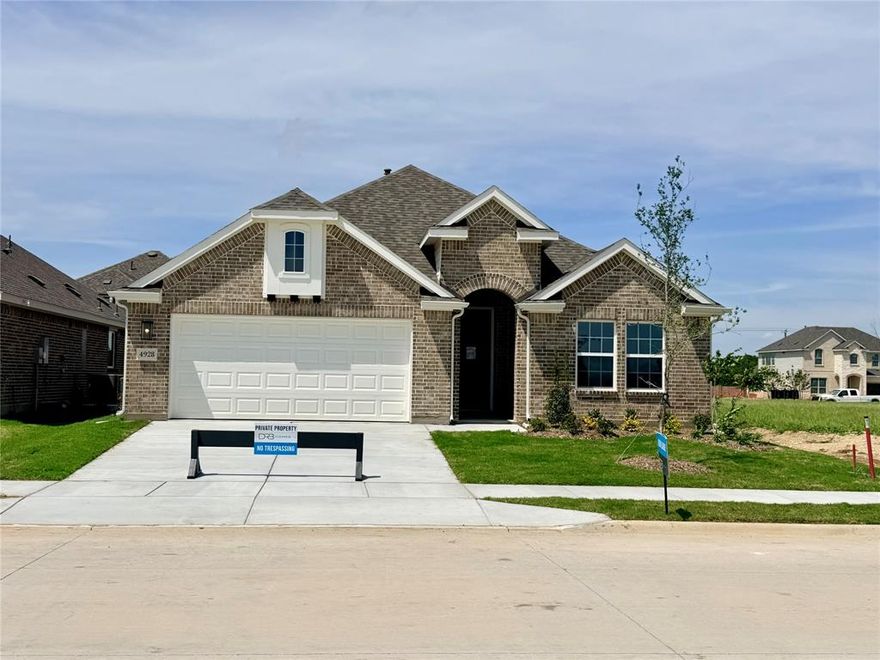 This stunning single-story DRB Home offers 2,168 sq ft of thoughtfully designed living space in the award-winning Juniper floor plan. Inside, you'll be greeted by a spacious foyer! The kitchen is equipped with more than enough cabinets, a large pantry, and a grand island that opens to the dining area and great room, perfect for both daily living and entertaining. Large windows overlook the patio and add natural light throughout the home. The primary suite is a private retreat with a soaking tub, a separate shower, and a large closet. The four additional secondary bedrooms provide ample space and privacy. This community is not just a place to live but a lifestyle to embrace, complete with a sparkling pool, expansive play areas, winding trails, and open green spaces that beckon you to explore. With easy access to Fort Worth and the Chisholm Trail Parkway, along with the convenience of an upcoming H-E-B, dining, recreation, and entertainment are right at your fingertips. Spend your weekends immersed in the beauty of local treasures such as the Fort Worth Botanic Garden, Fort Worth Water Gardens, and Benbrook Lake. You'll be strategically positioned near thriving employment centers in Fort Worth, Arlington, and Burleson while your children benefit from the excellence of the highly-rated Crowley Independent School District. This is more than just a home; it’s the beginning of your extraordinary journey.