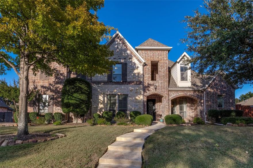 *BUYER'S FINANCING FELL THROUGH*Meticulously designed custom home, situated within the Plano Independent School District. This property boasts 6 generously sized bedrooms, 5 full bathrooms, and more than 5,200 square feet of living space, thoughtfully designed for comfort, social gatherings, and multi-generational living.   Key Features: Grand entrance featuring high ceilings, hardwood flooring, and an elegant staircase Spacious living areas with an open-concept layout that seamlessly connects the family room, kitchen, and breakfast nook Gourmet kitchen equipped with an island, abundant cabinetry, and a walk-in pantry, Private master suite located on the ground floor, offering views of the pool and a luxurious bathroom Additional bedroom on the ground floor with an adjoining full bathroom—ideal for guests or in-laws Expansive game room and a separate media room on the upper level for the ultimate entertainment experience. Saltwater swimming pool with an integrated spa and waterfall feature, set in a beautifully landscaped backyard Attached two-car garage and an extended driveway complete with a basketball hoop,  Brick exterior, wooden fencing, and mature trees providing both privacy and attractive curb appeal.
A prayer room, thoughtfully integrated on the lower level, offers a tranquil and secluded area for worship. Crafted with purpose and attention, this space serves as a peaceful sanctuary and represents a unique and precious asset for families in search of spiritual space within their residence. The prayer carpet can be effortlessly removed, revealing hardwood flooring beneath it.
*COOKTOP HAS BOTH OPTIONS ELECTRIC AND GAS*