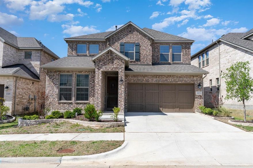 MULTIPLE OFFERS RECEIVED   Highest and Best Deadline TUESDAY April 26 at 5:00PM    Fabulous FREESIA Design by Taylor Morrison built in 2019 with 4 BR + Separate Study that could be 5th BR, 3 Full Baths and a 3-Car, tandem garage.   1st level provides the separate study, a bedroom and full bath with shower tub combo.  The Kitchen opens to the Living Room and includes a large island with barstools, stainless appliances, gas cooktop, oversized walk in pantry, a mud area and a bonus 6 ft x 9 ft storage room or second pantry.  2nd level includes a 2nd living area, the master suite with spacious walk-in closet, gorgeous master bath with glass enclosed shower and 2 sinks, plus 2 split bedrooms and large utility room.  Fantastic location with easy access to the DNT and 121 and within minutes of Arbor Hills Nature Preserve, Grandscape and Willow Bend Mall.  Sellers need up to 60 days of a leaseback.