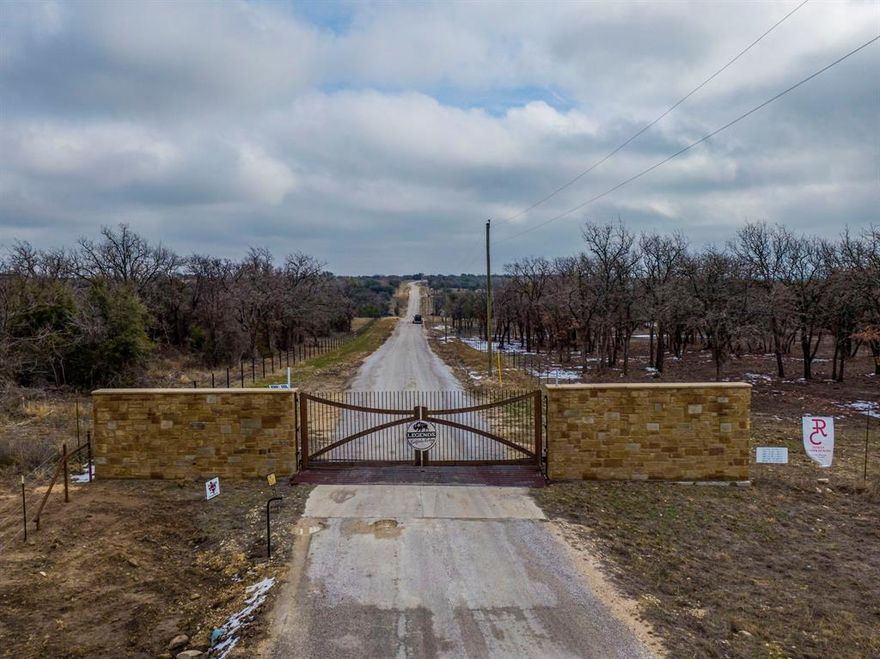 Motivated Sellers with Ass Loan at 7.25% Rare to find land within a gated community allowing BARNDOS. If you have been looking for peaceful land to build your BARNDO, STOP here! This unique propery has SOLAR POWERED WELL in use, High Game Fence across Back and bueatiful views! Only 60 min to Fort Worth and 40 to shopping in Granbury. Can divide into 2 parcels if buyer prefers a smaller tract. Keep AG EX in place and bring your farm animals! LEGENDS at BUFFALO RIDGE is a gated community....uniquely platted lots ranging from 11 to 107 acres leaving you feelling you're deep in the country. Come join the private residential ranch community of Legends of Buffalo Ridge, just 5 miles North of Stephenville, Tx. Enjoy the many wildlife sightings in the high-fence ranch, and fish in the lake and enjoy the lakefront common area. Horses welcome, bow-hunting, and ample fishing on over 2300 acres of the Buffalo Ridge community. Only light deed restrictions protecting the integrity of community.
