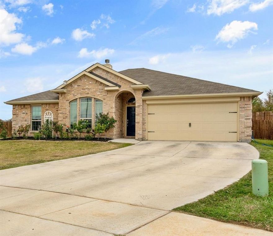 Amazing home near the lake in Azle! Reduced electric bills on first day of move-in. Seller is conveying the solar panel system to new buyer! This well laid out home has four beds and two baths, with all the windows for natural lighting. Open concept allows everyone from the kitchen and dining room to be able to watch the Rangers play in the World Series too! Located on a half cul de sac, the home boasts of one the largest back yards in it's neighborhood. All the space for entertaining family, friends, and pets! You have all the room to build your own pool as well. Privacy, room for the family, kid friendly neighborhood, and near the lake, all the while saving money on your electrical bills. Sounds like the perfect home for your family!