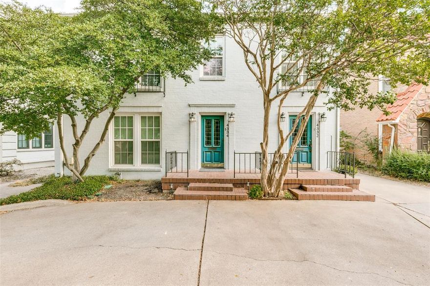 Charming upper duplex in University Park and HPISD features large living room with fireplace, built-ins and arch accents, formal dining room, breakfast room with a wall of built-ins, kitchen with an abundance of cabinets, island and gas range.  Two spacious bedrooms, two full baths and a sunny sunroom complete this gem!  Washer and dryer are included in the lease.