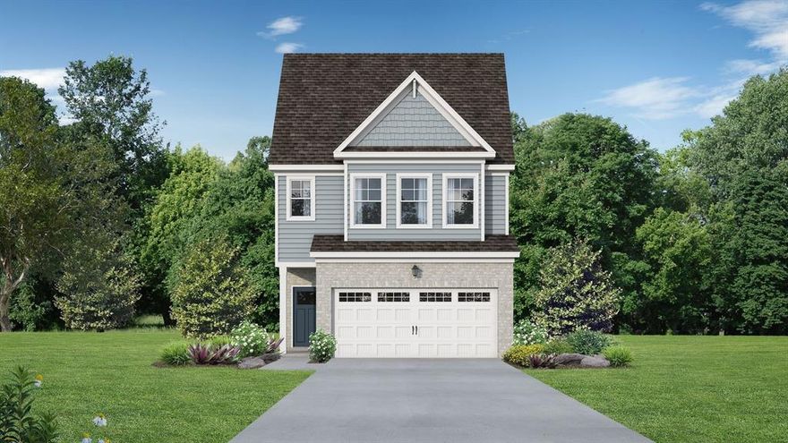 MLS# 21101514 - Built by Davidson Homes - Dec 2025 completion! ~ Through The Wake’s foyer you’ll discover a wide-open floor plan, featuring a spacious family room, dining room and chef-inspired kitchen with center island. With natural light filling the space from expansive windows, you’ll love to spend your time entertaining or relaxing in the flexible space. The outdoor patio provides the perfect outdoor retreat.  The Owners Suite resides on the upper level, featuring a spacious closet and a lovely Owners Bath with double vanity. The second level also features two additional spacious bedrooms, a bathroom, and convenient laundry room. This design also features a two-car garage.    *Rendering shown is for illustrative purposes only. Actual home will be constructed as an attached duplex townhome and may vary in appearance. Representative photos may include upgrades and non-standard features. Please see community's New Home Consultant for details.