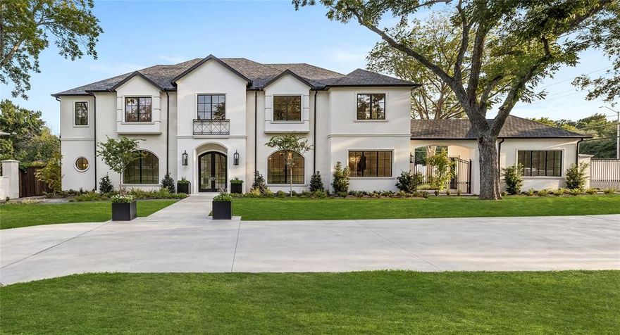 Transitional French Masterpiece in Preston Hollow. 
Timeless beauty & functional elegance at its finest.
Gated access motor court on the west & outdoor entertainment on the East. 
Multiple living areas & two primaries, complete with top-shelf selections, appliances, fitness & flex! 
The inner peace and wellness you feel when entering this modern chateau in person can not be duplicated.