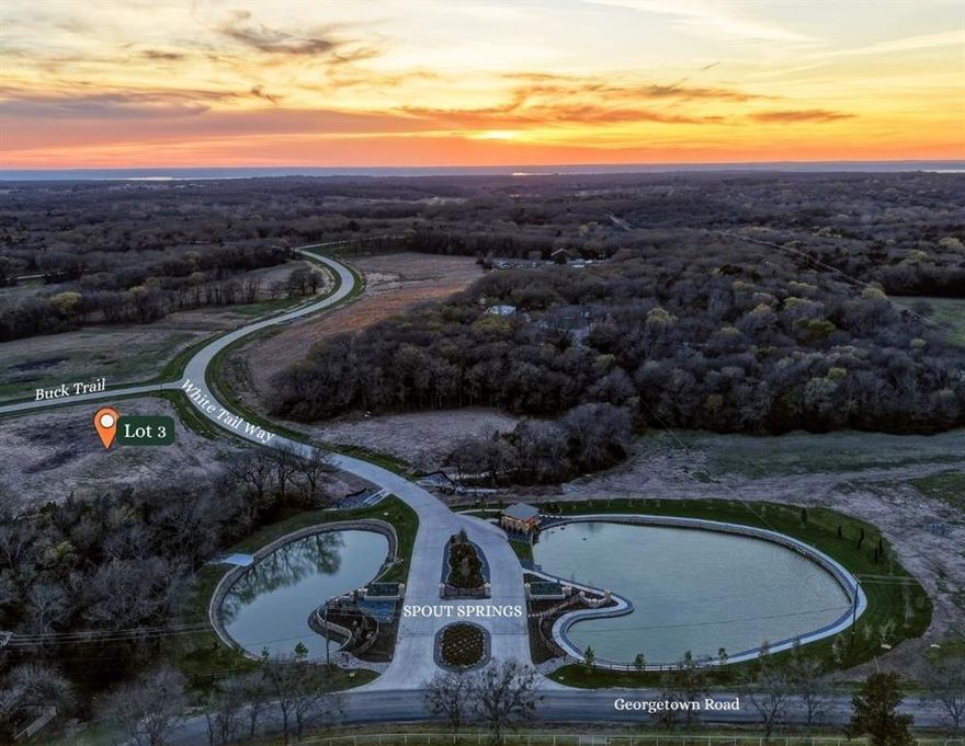 Welcome to Spout Springs, gated community with 84 estate-style lots, ideal for building your custom dream home. Perfectly situated near Tanglewood Resort at Lake Texoma and Highport, Spout Springs offers an exceptional blend of luxury, recreation, and natural beauty. Enjoy the convenience of being close to Tanglewood Resort and Highport Marina, providing endless opportunities for relaxation, dining, and water activities. Each estate-style lot is spacious, offering ample room for privacy and customization, allowing you to create a home that reflects your unique vision and lifestyle. While enjoying the tranquility of country living, you are just minutes away from shopping, dining, and entertainment options, ensuring you have everything you need close at hand. With its prime location near major attractions and limited availability, Spout Springs represents a valuable investment for those seeking a blend of luxury and convenience. Discover the perfect balance of luxury, comfort, and natural beauty at Spout Springs.