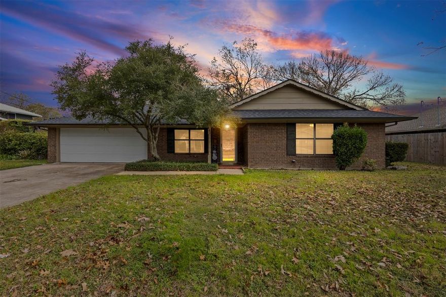 Welcome to this charming brick home perfectly situated within walking distance to downtown shopping, schools, and local restaurants. This 3-bedroom, 1.5-bath home offers a spacious living area filled with natural light and warm, neutral colors throughout. The kitchen features granite countertops, wood cabinetry, subway tile backsplash, and a comfortable eat-in dining space that opens to the living room. The spacious utility room off the kitchen area includes extra storage space and pantry. The home is hard-wired for internet allowing faster speed and direct connectivity. 

Major updates give peace of mind, including a new HVAC unit in 2019, new roof and gutters in 2022, new garage door and opener and water heater in 2023. This current 2.75% loan is assumable!!

The backyard is shaded by mature pecan trees, perfect for relaxing, pets, or playtime. With its prime location, solid updates, and great potential, this Ennis home is a fantastic opportunity for buyers seeking affordability and charm. At this price point, this home will go fast! Hurry and schedule a showing today!!