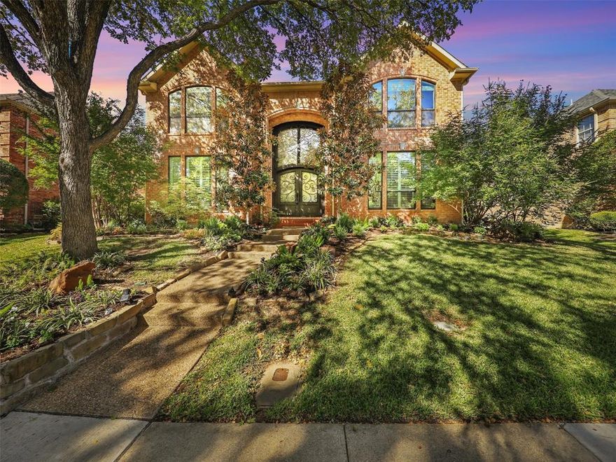 Wonderfully maintained & updated in the exclusive Hackberry Creek Estates*Enter thru the impressive double iron front doors into the 2-story foyer with sweeping iron spindled staircase leading up*Large split formals off of the foyer*Exec office with wood beam ceiling, built-ins & see thru FP*Gourmet island kitchen with granite c-tops, gas cooktop, SS appliances, large WI pantry opens to the family room*Butlers pantry with beverage frig leads into formal dining*Upstairs oversized master suite offers updated bathroom with large shower, spa-like tub, separate vanities, WI closet*2 secondary bedrooms share an updated bathroom*Fourth en-suite bedroom is extra-large for use as a 2nd master or teenager suite*Backyard offers a covered patio with outdoor kitchen & large grassy area*Additional notes: 2 tankless water heaters, updated windows, wood shutters added. Flooring: wood down, tile in wet areas, carpet in bedrooms*Easy access to DFW airport, Las Colinas and downtown Dallas.