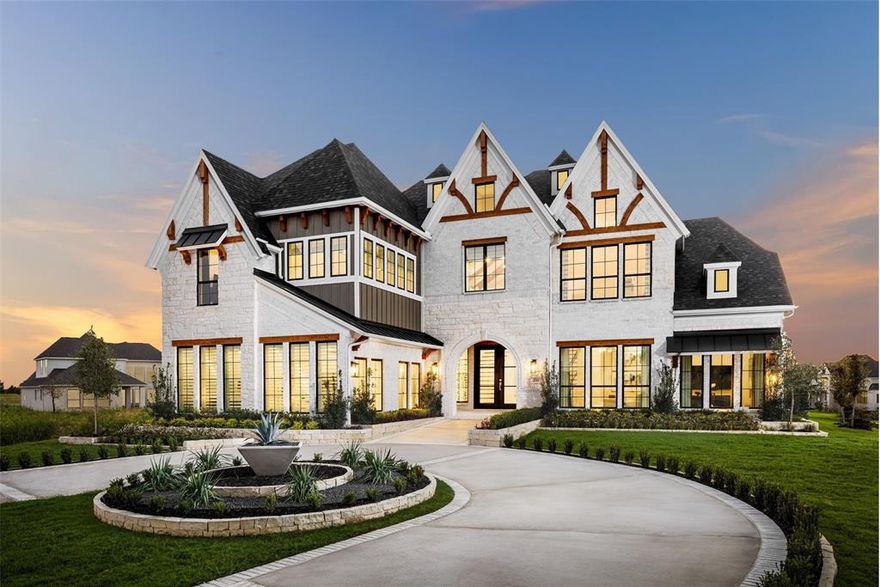 New Grand Home in Heath Golf & Yacht with resort-style amenities that include a lakefront clubhouse, with top notch dining, a lakeside pool, boat docks, sand volleyball, tennis, golf available, sailing, hiking, & bike trails. Highly rated Rockwall-Heath ISD ensures excellent education. This gorgeous home features 5 bedrooms and sits on a cul de sac homesite that has a 3 car garage & covered back patio.  Spacious livings include an office, vaulted Family Room, large gameroom, game table area, media room & Bonus Children's Retreat. The open concept kitchen is perfect for entertaining with large island and double pantries! Double staircase, lots of wood floors & downstairs guest suite. A convenient commute to Downtown Dallas is only 30 minutes & makes this the perfect oasis for relaxing luxury living with easy city access. Energy Star Partner