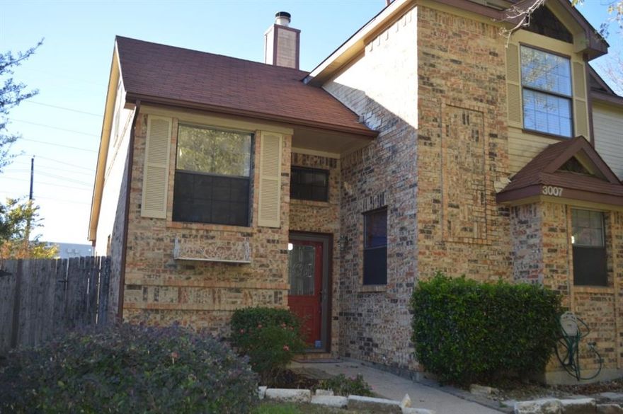 THIS ONE IS ADORABLE!! Cute 3bed, 2bath half duplex in GCISD. The cozy living area with wood burning fireplace, spacious kitchen with Granite Tiled Kitchen Counter-top are a few of the many perks this home has to offer. Laminate in Livingroom. Tiles in all wet areas. Carpet in Bedrooms. Good size backyard. 2 Car Carport. Fenced Yard. 2 storage in the backyard. Close to Airport, Hwy 121, 183, 360, 114, and shopping restaurants. Applicant Responsibility to Verify Schools and Measurements.