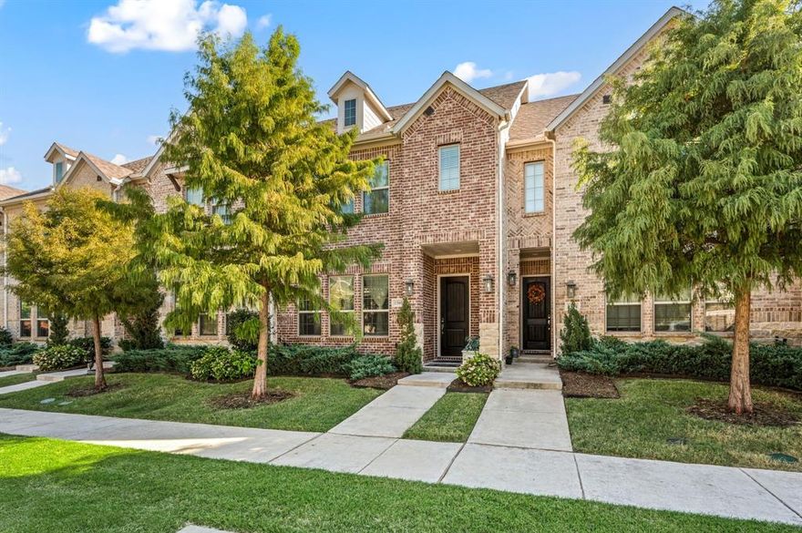 Modern living meets low-maintenance convenience in this beautifully crafted Megatel Homes’ Southhampton townhome, tucked inside the Windermere community of Farmers Branch.

From the moment you arrive, the brick exterior and manicured landscaping set a welcoming tone. Step inside to an open layout designed for both comfort and entertaining. Wide-plank floors flow through the main living areas, while large windows and recessed lighting create a bright, airy atmosphere.

The kitchen is a true centerpiece with an oversized granite countertop, stainless steel appliances, abundant cabinetry, and a subway tile backsplash. Whether you’re hosting friends or enjoying a quiet morning coffee, this space is equal parts stylish and functional.

Upstairs, a flexible loft provides room for a home office, reading nook, or play area. The primary suite feels like a retreat with its generous walk-in closet and spa-inspired bath, complete with dual vanities and a walk-in shower. Secondary bedrooms are well-appointed with walk in closets.

Enjoy all the perks of townhome living—lock-and-leave convenience and access to Windermere’s pool and green spaces. The location puts you minutes from Sam Houston Trail Park, shopping, dining, and major highways, making both downtown Dallas and DFW Airport easily accessible.

A perfect blend of comfort, style, and location—this home is designed to simplify your lifestyle and elevate your everyday living.