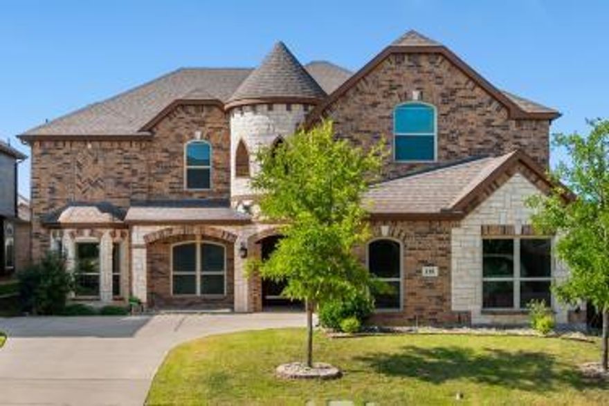 WELCOME HOME! You'll love this gorgeous First Texas home with inviting curb appeal and a J-Swing garage. Located in The Woods subdivision in Red Oak subdivision.  This home has 5 bedrooms, an office, a media room, and a game room, with an open-concept layout that's perfect for entertaining.  The family room has an eye-catching fireplace and opens to the chef's kitchen with granite countertops and light, bright 42-inch cabinetry.  The large island provides even more space as you host family and friends for the holidays, birthdays or Bible study. The oversized primary bedroom is located on the first floor and is nestled in the back of the home for maximum privacy.  It has a huge ensuite bath with double vanities, a welcoming walk-in closet, and a separate shower and soaking tub.  There's also an office downstairs that's ideal for working from home, homeschooling, a photography space, library, or workout room. The options are unlimited.  After entertaining, you can send the kids upstairs where there is a media room for movie night and a spacious game room to play board games, foosball, or pool.  Sit outside on the cozy outdoor balcony upstairs and enjoy sipping on a nice, cold glass of Texas sweet tea, while your furry family members run around in the comfortable and quaint backyard. It's a win-win!  Come see what all this home has to offer and more!