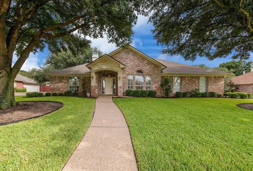 Welcome to your dream home! This charming home features four spacious bedrooms and three bathrooms. The lovely formal dining room is perfect for hosting dinners, while the large living room features a cozy fireplace and is complemented by an additional sitting area for entertaining or just relaxing. Built in 2000, this well-maintained home shines with bright and airy interiors.  The kitchen is equipped with plenty of cabinets and is open to the breakfast area overlooking the backyard oasis. Also, freshly painted throughout most of the inside rooms in a nice neutral color. Step outside the French doors to enjoy your private backyard complete with additional patio, a charming pergola, serving credenza, and a fire pit-perfect for entertaining or quiet evenings. This home blends comfort and style, making it an exceptional find in today's market. HVAC was replaced in 2024.  New carpet in primary bedroom.  Leaf filter system on the gutters. All drapes have been removed accept one bedroom, but the drapes are available if buyer wants to keep them. Also, all wallpaper was removed.