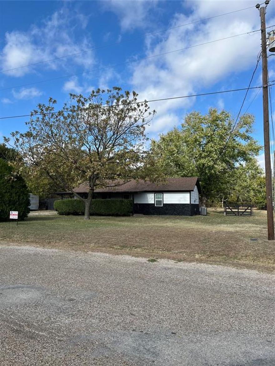 ZERO down!!  YES.  This rehabbed property qualifies for the USDA loan program and it is a way to purchase this property with NO money down.  The property is situated outside city limits and offers NO CITY TAX.   New windows,  paint inside and out.  Floors are painted concrete for super easy care.  AC 2 years old.  Both inside and out with new ducting.  New kitchen cabinet's with Corian countertops custom built. Custom metal back splash make this an awesome kitchen.  the back yard is fenced and ready for your family.  Bring the dogs and the kids to play.  Bring the RV or the trailers you need a place to park.  There is a slab in the back yard for entertaining or build on to the house or build a garage.
Alvarado ISD.   Call your favorite agent today.  You 

Buyers and buyers agent to verify all information.