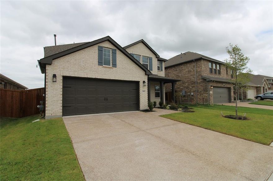 2,697 SQ FT! 4 bedroom, 3.5 bath home in Meadow Run! 2024 build with modern upgrades + smart home features throughout. Desirable two story floor plan! Trendy eat-in kitchen with included appliances. Open concept living,dining, great for entertaining! Neutral interior with tile flooring in all the right places. This home offers 4 nicely sized bedrooms including a game room and a study room! Primary suite with full bath + walk-in closet. Included washer + dryer. Enjoy a low up keep backyard + 2 car garage! Great Melissa location with easy freeway access!