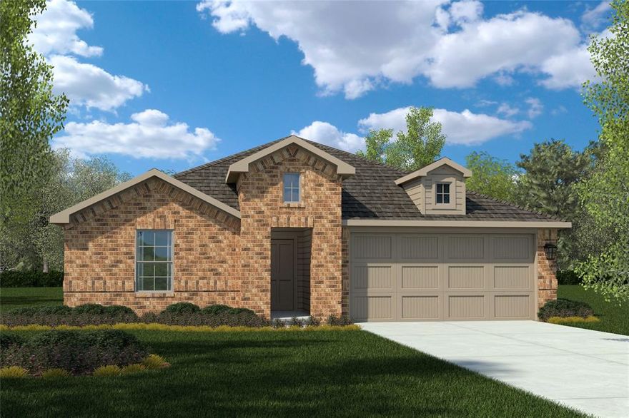 Brand-new D.R. Horton home in the Bella Vista community located in Granbury and Granbury ISD! The single-story Justin Floorplan, Elevation C, with an estimated Spring completion, offers 4 bedrooms, 2 bathrooms, and a 2-car garage with a spacious open-concept layout designed for modern living. The family room, dining area, and contemporary kitchen flow together seamlessly, creating a welcoming central gathering space perfect for everyday life and entertaining. The chef-inspired kitchen features quartz countertops, 36” upper cabinets with hardware, stainless steel appliances, an electric range, stainless steel sink, center island, and a walk-in pantry for convenient storage. The private primary suite includes an en-suite bath with dual quartz vanities, a 5-foot oversized shower, and a walk-in closet located directly off the bathroom. Three secondary bedrooms and a full bathroom with a quartz vanity top provide flexible space for family, guests, or a home office. Luxury vinyl plank flooring is installed throughout all main living areas and wet zones for enhanced durability and easy maintenance. Built with energy-efficient construction and equipped with America’s Smart Home Technology, this home also includes a tank water heater for added convenience. Exterior features include a landscape package, full sprinkler system with rain sensor, and privacy fencing . Bella Vista in Granbury is more than a place to live, it’s a place to call home.