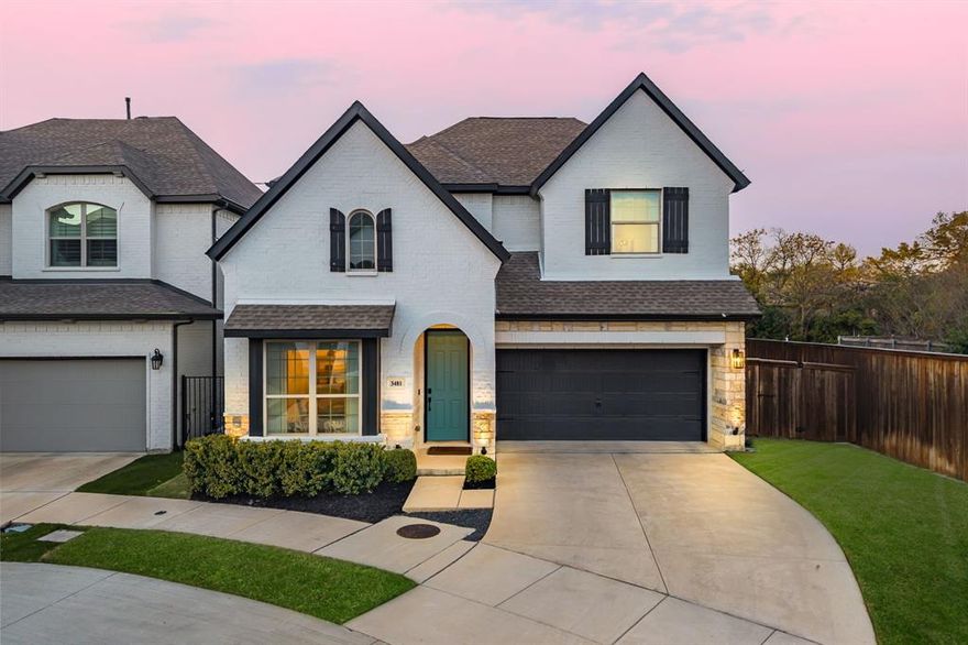 Welcome to this exceptional luxury home ideally situated on the Northaven Trail in one of the neighborhood’s most desirable locations. Positioned on a large corner lot at the end of a quiet dead-end street, this property offers privacy, minimal traffic, and the largest lot in the community. The back yard includes an oversized side yard and access to the Northaven Trail, making it perfect for outdoor living, entertaining, or enjoying peaceful greenbelt views.
Step outside your door to walk, run, or bike along the trail with easy access to nearby parks and green spaces—creating an active lifestyle in a serene setting. The home is zoned to highly rated DeGolyer Elementary and is conveniently located near several prestigious private schools, with quick access to Love Field and DFW International Airport.
Inside, soaring ceilings in the living room create a dramatic architectural centerpiece, while large windows flood the home with natural light and connect the indoor spaces to the beautiful outdoor setting. The chef’s kitchen is designed for both everyday living and entertaining, featuring premium appliances, a gas cooktop, built-in wine cooler, and ample storage.
The downstairs primary suite serves as a relaxing space with vaulted ceilings, oversized walk-in closet, and a spa-inspired bathroom featuring a large walk-in shower. The versatile upstairs loft provide excellent flexibility for working from home or additional living space.
Thoughtful upgrades throughout the home enhance both comfort and convenience including a whole-house water filtration and softening system with tankless water heater, epoxy-coated garage, turf backyard, and premium designer lighting.