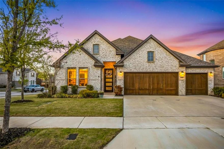 Welcome to 9601 Boulder Point Road in Oak Point, a beautifully designed 4-bed home in Oak Point located in the desirable Wildridge community. Built in 2022, this single story home offers 2,728 sqft of open concept living with abundant natural light, a spacious living area, and a chef-inspired kitchen featuring granite countertops, a large island, and walk-in pantry. The private primary suite includes a garden tub, separate shower, dual vanities, and generous walk-in closet. Three additional bedrooms and a dedicated office provide flexibility for guests, work, or hobbies. Step outside through the three panel sliding glass door to a covered patio with an outdoor fireplace, ideal for relaxing or entertaining year-round. The .20 acre lot includes a fenced backyard and a front entry 3-car garage. Residents enjoy Wildridge amenities including trails, parks, pool, and lake access, all within minutes of Lake Lewisville. Zoned to Denton ISD with Fred Hill Elementary, Rodriguez Middle, and Ray Braswell High. HOA is $108 monthly. If you are looking for a 4-bed home in Oak Point that combines newer construction, functional space, and a strong community setting, this home is a standout opportunity.