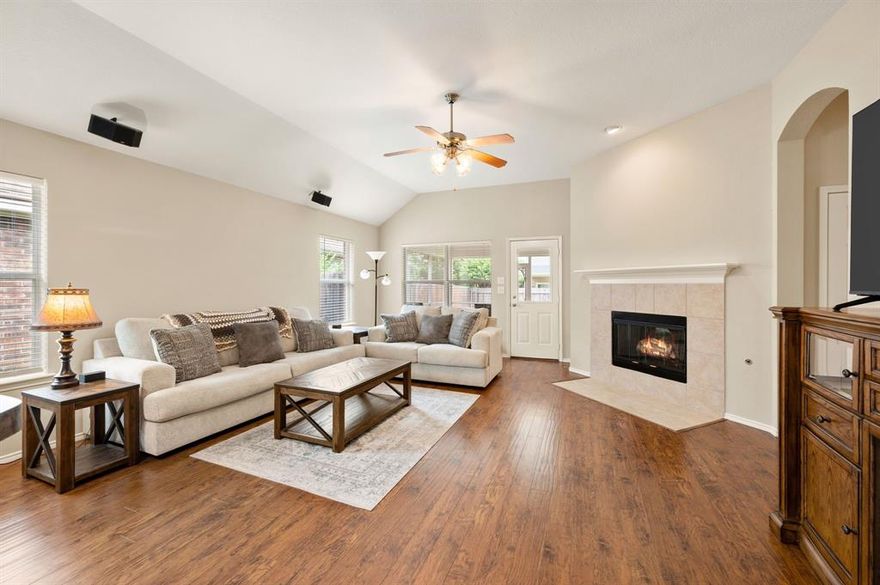 This stunning One-Owner David Weekley Home is move in ready!! Though modest in size on paper, this home lives MUCH LARGER than EXPECTED. Thoughtfully designed open floor plan, high ceilings, & abundant natural light, every inch of space is maximized for flow & functionality. Temporary 1% INTEREST RATE BUY-DOWN courtesy of our preferred lender, a credit to the Buyer. This meticulously maintained 1 story Bennett Floor plan is situated in a quiet community tucked away in the award-winning Keller ISD, zoned for Fort Worth. Nestled between Dallas and Fort Worth, this residence offers the perfect blend of tranquility and accessibility. Featuring all-new carpet, new luxurious vinyl tile, and laminate wood flooring, the home enhances its inviting open atmosphere with fresh paint. A new microwave—never used—and a water heater that is less than a year old add to the home's appeal. Designed for both functionality and style, the kitchen boasts a center island, pantry, and plenty of workspace, seamlessly connecting to the spacious Living Room —ideal for everyday living and entertaining. Step outside to your screened-in back porch, the perfect spot for evenings of relaxation while overlooking the expansive, low-maintenance yard—great for play or creating your own fire pit in the charming rock cut-out area. The spacious layout also includes a versatile BONUS ROOM conveniently located between the secondary bedrooms, ideal for a second living area, office, or any space that suits your lifestyle. Additionally, the floored attic above the garage provides ample storage solutions. Visualize your new lifestyle & the endless possibilities that await with the virtually staged images, showcasing the potential and space the home has!  Located just minutes away from Alliance Town Center shopping, Costco, and HEB! With all these fantastic features, a prime location, and the benefits of Keller ISD, this home is ready for you to move in & enjoy. Don’t miss out on this exceptional opportunity!