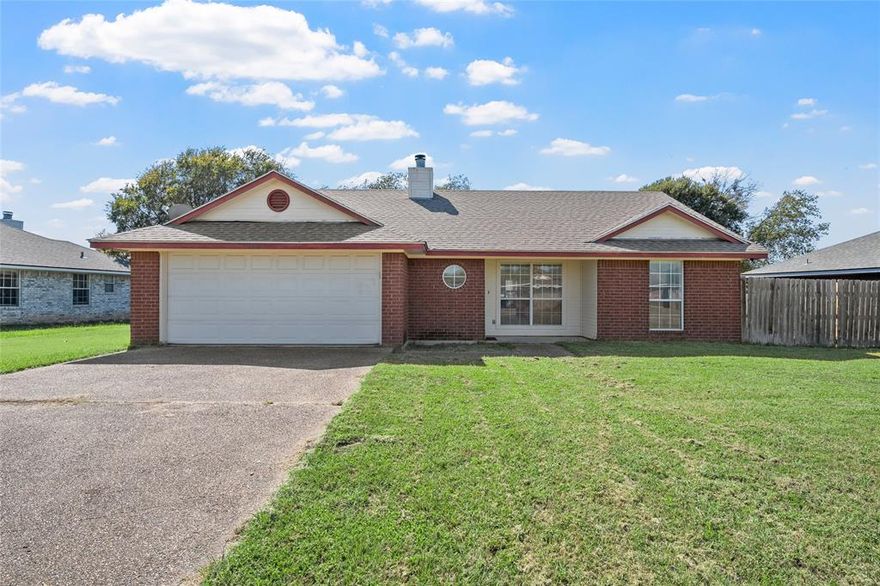 WELCOME HOME! Homeownership can be yours with this affordable 3 bedroom, 2 bath home that’s ready for your personal touch. Step inside to find beautiful hard-surface floors throughout for easy maintenance. Enjoy an open concept living room layout featuring a cozy brick fireplace. Isolated primary suite features double sinks and two walk-in closets. Kitchen features electric oven, dishwasher, and microwave. Recent updates include a BRAND NEW ROOF (Oct 2025), new water heater (2023) and exterior HVAC replacement (2022).  Outside, you’ll love the spacious fenced backyard providing plenty of room to relax, entertain or start a garden. The charming patio with pergola is the perfect spot for morning coffee. Conveniently located near L3, TSTC, and I-35 and just minutes to downtown Waco, this home combines comfort, value, and accessibility. Whether you’re searching for a starter home or an investment property, this one is a great find!