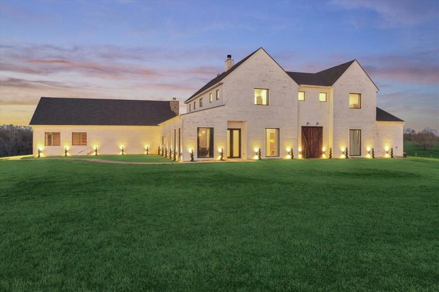 Located in the heart of East Texas, Razorback Farm offers a rare opportunity to own a premier 498+-acre ranch, just 1.5 hours from Dallas & The Woodlands with easy access via I-45 & SH 75. The property is home to a renowned Red Brahman breeding program & combines luxury with functionality. At the core of the ranch is a sprawling custom estate home offering stunning countryside views. The home features expansive living areas, high-end finishes, & abundant natural light, making it an ideal space for relaxation & entertaining. The property includes a ranch foreman home, 4 barns, 2 tack rooms, & a fully operational shop with a loft apartment. Two chicken coops, 2 lakes, and 12 ponds enhance the land's natural beauty, providing exceptional fishing & wildlife opportunities. Razorback Farm also includes 2 fertile hay meadows, producing up to 900 round & 3,000 square bales annually, supported by an irrigation system & well. This self-sustaining ranch offers both luxury living & profitable agriculture. An additional ±31 acres, including a house, barn, and shop, may be available for purchase at an additional cost. Owner is willing to subdivide.