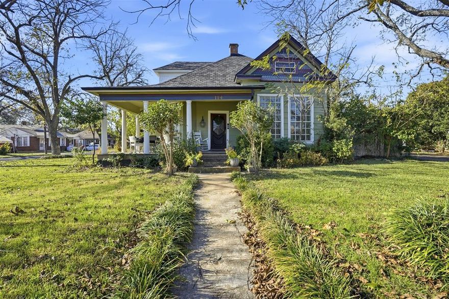 Charming Historical Gem with Modern Touches in Cleburne, TX

Discover a delightful blend of old-world charm and modern upgrades in this beautifully maintained 3-bedroom, 2-bathroom residence, ideally nestled on a corner lot. This home is a treasure trove of character, boasting original wood floors, captivating tall ceilings, and intricate woodwork that echo its rich history.

Downstairs offers 2 bedrooms with adjoining bath featuring a clawfoot tub, a great dining room with decorative fireplace open to the living area and an updated kitchen with granite countertops and stainless appliances.

Upstairs, a large bonus room awaits, complete with its own full bath, making it an ideal retreat for guests or kids. Natural light floods through the sunroom at the back, which doubles as a laundry space, enhancing the livability of this charming abode.

Outside, the home continues to impress. A cute front porch provides a warm welcome and mature trees provide a canopy of shade. The property’s corner lot location offers privacy and a serene setting that feels like a private oasis.

The 2-car garage boasts additional storage space, a rare find perfect for hobbyists or those needing extra organization options. Adding to the property's appeal, a recently replaced roof ensures peace of mind for years to come.

Every corner of this residence speaks to its timeless elegance, with touches of modern sophistication designed to cater to today's lifestyle needs. Don’t miss the chance to own a piece of Cleburne’s history with the comforts of contemporary living.