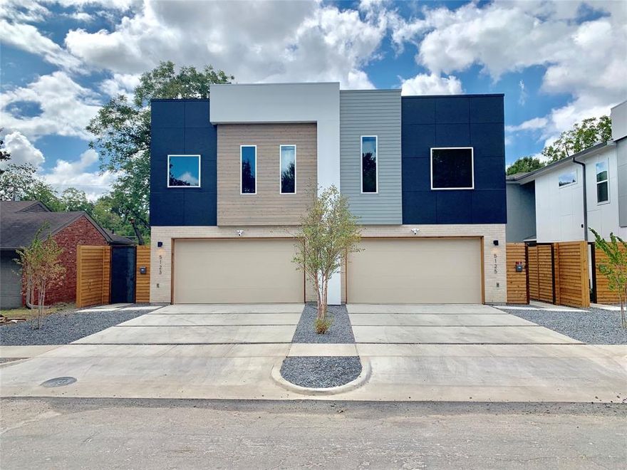 Exceptional contemporary duplex — No HOA — minutes from Love Field, Downtown Dallas, Medical District & Dallas North Tollway. 10-ft ceilings up and down, floor-to-ceiling Low-E windows, hardwood flooring up, pre-wired smart home. Gourmet kitchen with double waterfall quartz island, custom soft-close cabinetry, professional gas range & built-in fridge. Spa-inspired primary bath with dual vanity and rain + standard showerheads. Flexible first-floor suite or office with full bath. Huge sliding doors to large turf and gravel back yard + patio.