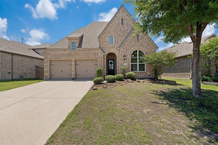 Stunning one-owner home in the master-planned community of Trinity Falls offering the perfect layout for today’s lifestyle! This meticulously maintained home features 5 bedrooms, 4 full bathrooms, and a powder bath with 2 bedrooms and 2 full baths conveniently located downstairs. Upstairs offers 3 additional bedrooms, 2 full baths, a spacious game room, and flex room. A private office sits at the front of the home, while the oversized dining room is ideal for entertaining guests. The open-concept kitchen is loaded with beautiful white cabinetry, a large island, gas cooktop, stainless steel appliances, and walk-in pantry. The dramatic two-story family room showcases engineered hardwood floors, a stunning Austin Stone gas fireplace, and walls of windows overlooking the incredible backyard oasis. The oversized primary suite features a designer accent wall and luxurious ensuite bath with garden tub, separate walk-in shower, dual sink vanity with makeup area, abundant cabinetry, and an enormous walk-in closet. Step outside to your private backyard retreat complete with an extended patio, partially covered seating area, pergola, and hot tub. The trampoline can remain with the home if desired. Residents of Trinity Falls enjoy resort-style amenities including pools, splash pads, clubhouses, fitness center, dog park, trike park, catch-and-release fishing lakes, playgrounds, over 450 acres of walking and biking trails, plus year-round community events with live music and activities.