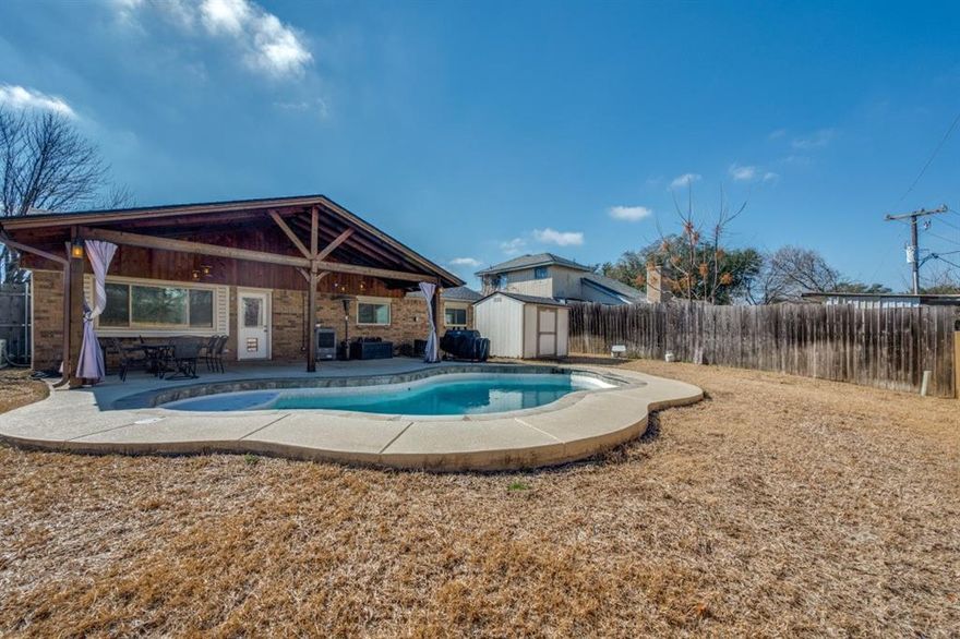 Welcome to this beautifully maintained home in the heart of Grand Prairie! This spacious property features 3 bedrooms, 2 bathrooms and is packed with valuable upgrades and outdoor amenities perfect for Texas living. Enjoy your own private backyard retreat with a covered patio and in-ground pool — ideal for entertaining or relaxing year-round. The home also comes equipped with a generator for added peace of mind, a brand-new roof installed just three weeks ago, and a foundation backed by a lifetime transferable warranty.

Centrally located in the Dallas–Fort Worth Metroplex, this home offers quick access to major highways, making commuting to downtown Dallas or Fort Worth convenient and easy. You’ll be just minutes from top entertainment, shopping, and recreation, including Epic Waters Indoor Waterpark, Bolder Adventure Park, Prairie Lights, Lone Star Park, and Texas Trust CU Theatre.

Sports and thrill-seekers will love being close to Six Flags Over Texas, AT&T Stadium (home of the Dallas Cowboys), and Globe Life Field (home of the Texas Rangers).

Family-friendly attractions like Ripley's Believe It or Not! and Louis Tussaud's Palace of Wax are nearby, along with fantastic shopping at Grand Prairie Premium Outlets.

For outdoor enthusiasts, enjoy nature and recreation at Lynn Creek Park and Loyd Park on Joe Pool Lake. Cultural experiences await at Asia Times Square.

This home offers the perfect blend of comfort, location, and lifestyle. Don’t miss your opportunity to own a property that truly has it all!